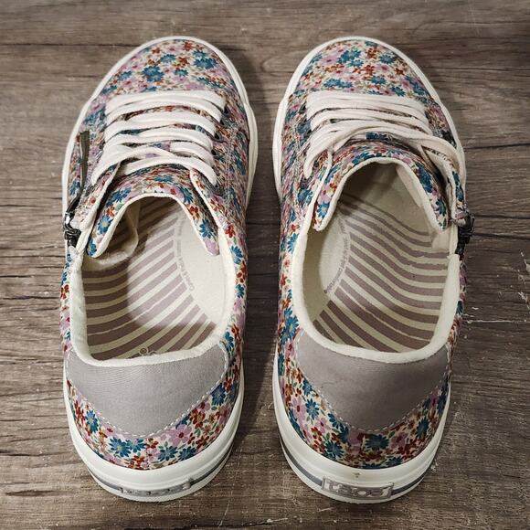 Taos Z Soul Women's Casual Comfort Side Zipper Shoes Sneakers Size 6.5 Floral - Picture 8 of 9